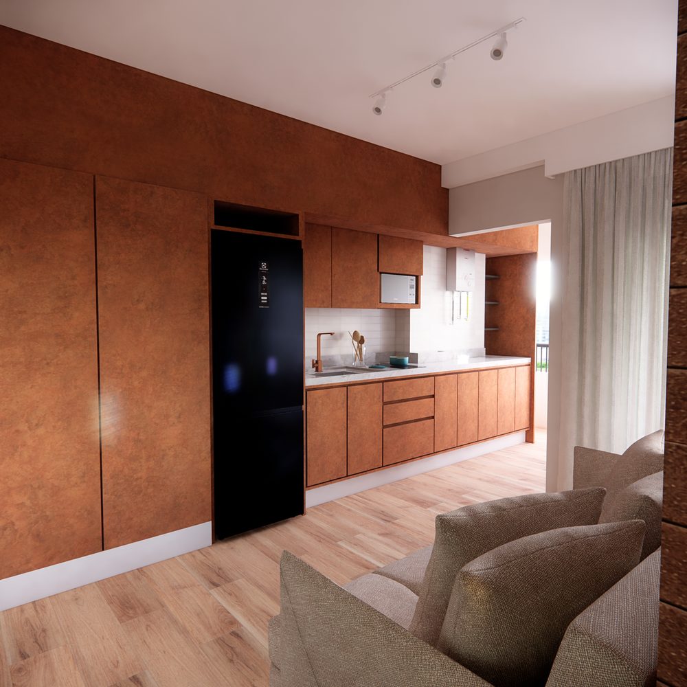 Render en Enscape de la cocina